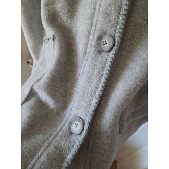 Soft as a Grape XL Gray Button Up Cardigan Jacket Cape Code Chunky Button - Picture 4 of 6